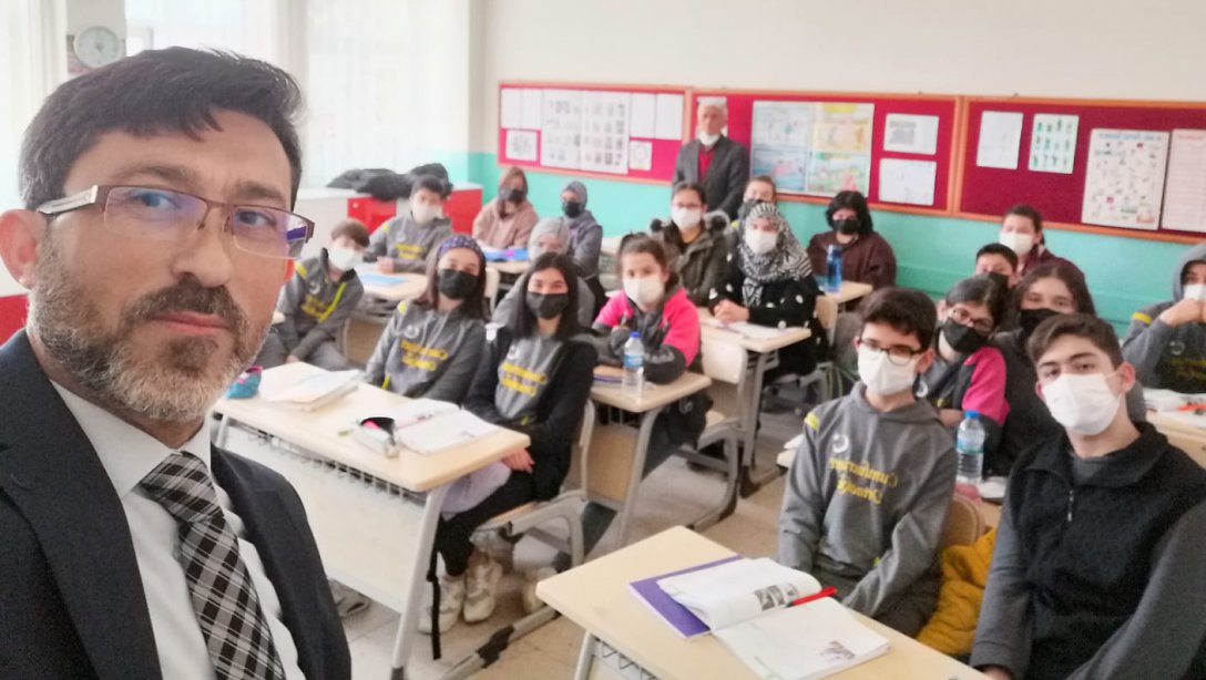 Cumhuriyet Ortaokulu 8. sınıf öğrencilerine LGS moral ziyareti
